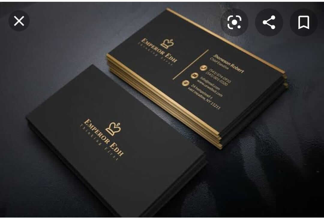 Creative Force Communications Black unique embossed visiting card